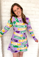 Load image into Gallery viewer, Queen Of Sparkles Lavender NOLA
Street Sign Knit Dress