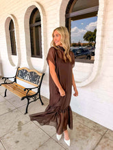 Load image into Gallery viewer, Delicate Darling Brown Midi Dress