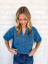Load image into Gallery viewer, Deeply Cute Denim Top