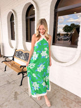 Load image into Gallery viewer, Tropical Moves Green Dress