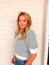 Load image into Gallery viewer, Stripe Bliss White Top