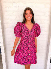 Load image into Gallery viewer, Poppy Love Pink Jacquard Dress