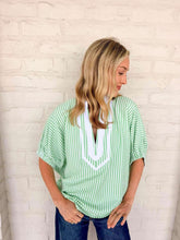 Load image into Gallery viewer, Fair Enough Green Stripe Top