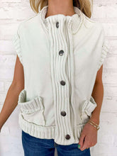 Load image into Gallery viewer, Still The Same Oatmeal Cardigan Vest