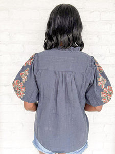 THML There For You Navy Top