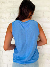 Load image into Gallery viewer, Coffee Run Cornflower Blue Tank