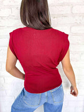 Load image into Gallery viewer, Knit To Be Burgundy Top