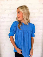 Load image into Gallery viewer, Seersucker Sweetness Blue Top