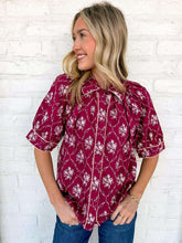 Load image into Gallery viewer, Light Up The Night Burgundy Top