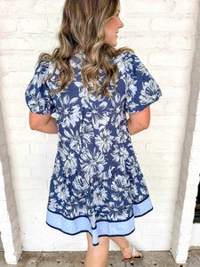 Turn The Other Way Navy Dress