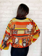 Load image into Gallery viewer, Queen Of Sparkles Multi Spooky Windows Cardigan