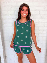 Load image into Gallery viewer, Queen Of Sparkles Charcoal Evergreen Rhinestone Active Shorts