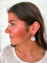 Load image into Gallery viewer, Mini Plate Blue Dangle Earring