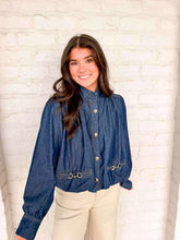 Load image into Gallery viewer, The Pretty Please Dark Denim Top