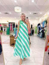 Load image into Gallery viewer, Stripes Of Hope Green Dress