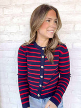 Load image into Gallery viewer, Beyond Me Navy Cardigan Top
