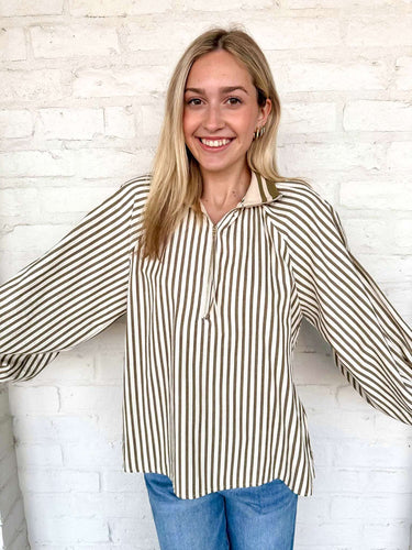 Give Me Time Olive Top