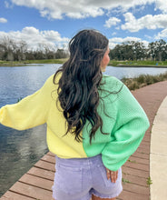 Load image into Gallery viewer, Queen Of Sparkles Pastel Colorblock Bunny Cardigan