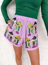 Load image into Gallery viewer, Queen Of Sparkles Diamond Mardi Gras Porches Short