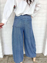 Load image into Gallery viewer, Queen Of Sparkles Denim Rhinestone Barrel Jeans