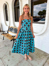 Load image into Gallery viewer, Like Old Times Blue Polka Dot Dress