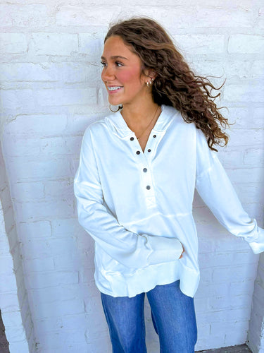 Basic Love Ivory Hoodie