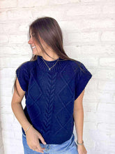 Load image into Gallery viewer, Notice Me Navy Top