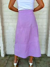 Load image into Gallery viewer, Southern Charm Lavender Midi Skirt