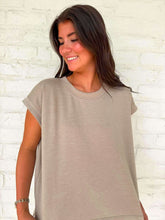 Load image into Gallery viewer, In A Daydream Ash Mocha Scuba Top