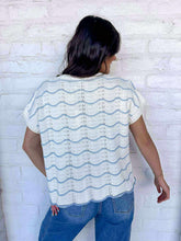 Load image into Gallery viewer, Perfectly Poised Blue Knit Sweater