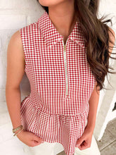 Load image into Gallery viewer, Over The Hill Red Stripe Top