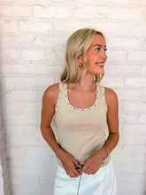 Load image into Gallery viewer, Such A Stud Oatmeal Scoop Neck Tank