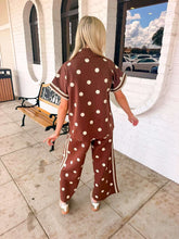 Load image into Gallery viewer, Polka Dot Fever Brown Pant Set