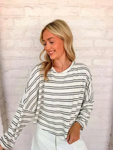 Load image into Gallery viewer, Light Up The Sky White Stripe Top