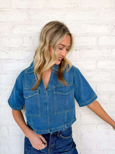 Load image into Gallery viewer, Deeply Cute Denim Top