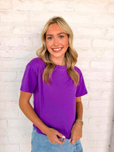 Load image into Gallery viewer, Fill My Cup Cropped Violet Tee
