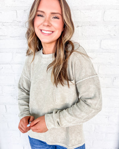 Get Going Khaki Top