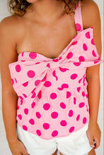 Load image into Gallery viewer, Give It Time Pink Polka Dot Top