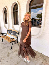 Load image into Gallery viewer, Delicate Darling Brown Midi Dress