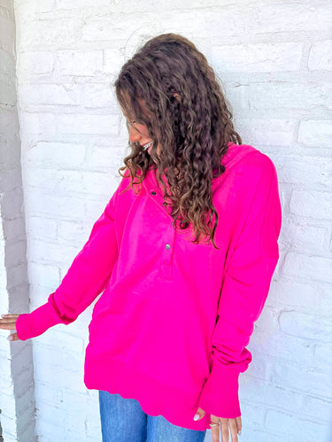 Basic Love Fuchsia Hoodie