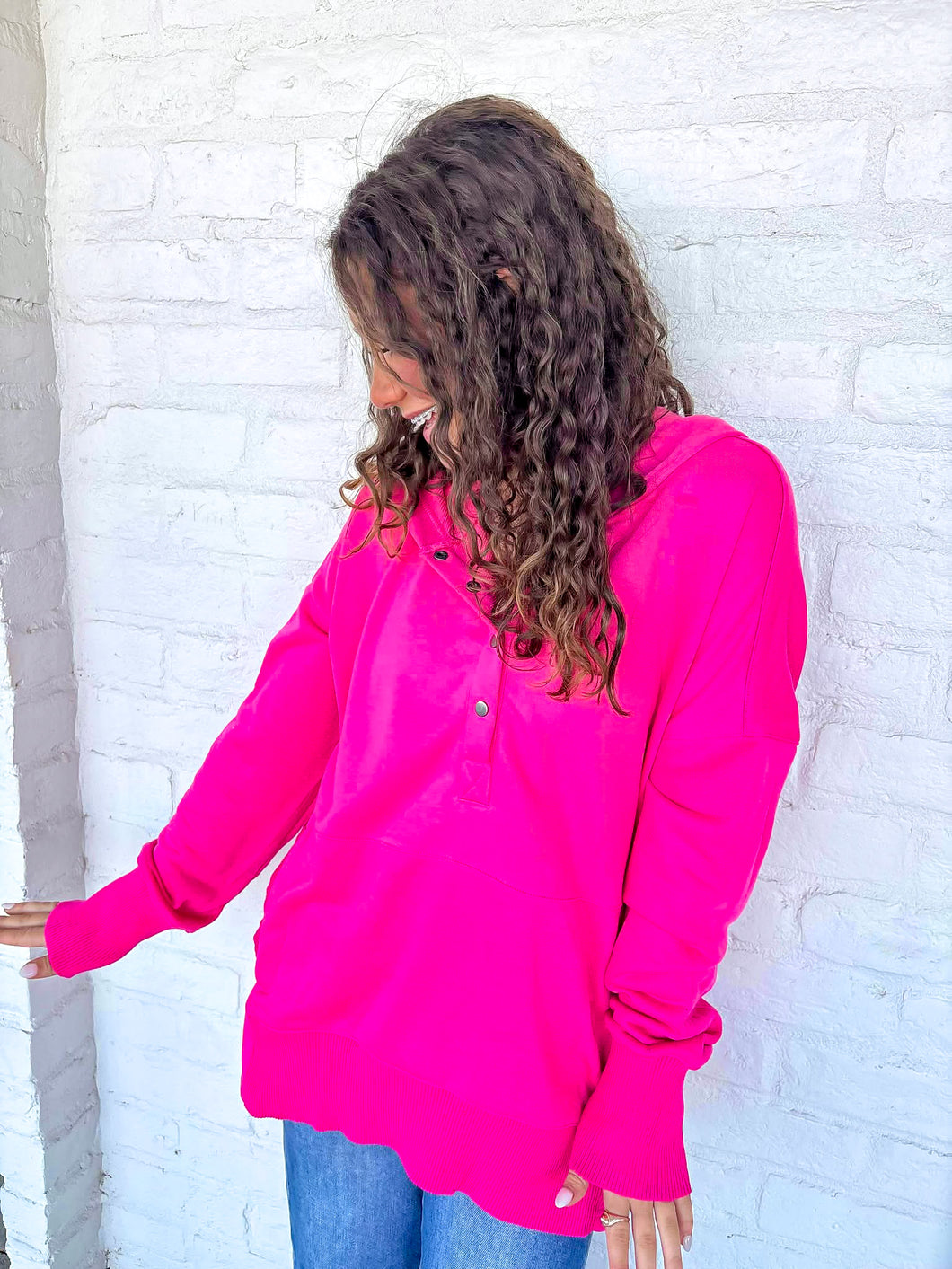 Basic Love Fuchsia Hoodie