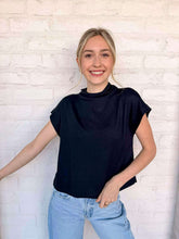 Load image into Gallery viewer, Hear Me Out Black Top