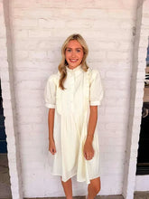 Load image into Gallery viewer, Deal With It Cream Puff Sleeve Dress