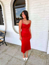 Load image into Gallery viewer, Silky Smooth Red Dress