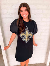 Load image into Gallery viewer, Jordan Amanda Fleur De Lis Black Dress