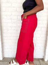 Load image into Gallery viewer, Want To Go Red Tie Pants