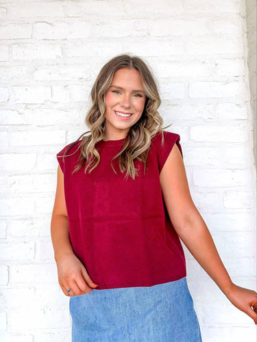 Along For The Ride Burgundy Top