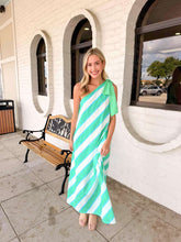 Load image into Gallery viewer, Stripes Of Hope Green Dress