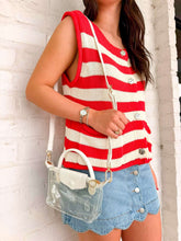 Load image into Gallery viewer, Gladys Clear White Game Day Crossbody Purse