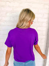 Load image into Gallery viewer, Fill My Cup Cropped Violet Tee